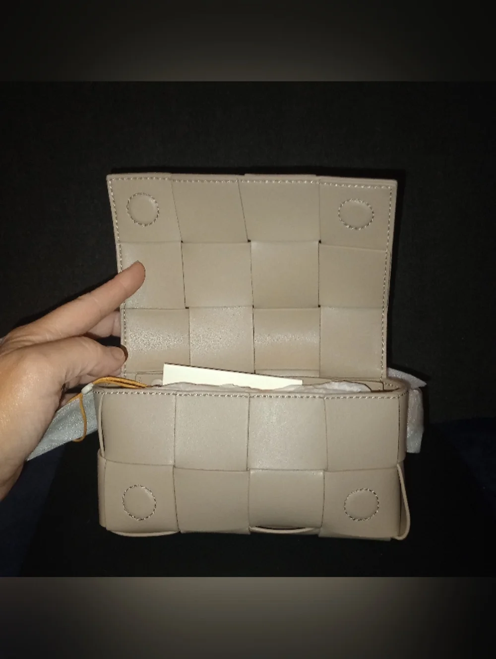 NWT Quince Italian Leather Handwoven Box Belt Bag - Picture 4 of 13